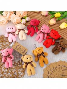 2 件/套 3 件/套 6 件/套 1~20 件 4.7 英寸小泰迪熊玩偶填充动物毛绒玩具 DIY 钥匙扣包吊坠、婚礼生日礼盒玩偶玩具生日蛋糕婚礼装饰派对礼品用品饰品 DIY 配件 - 彩色 - 查看 4