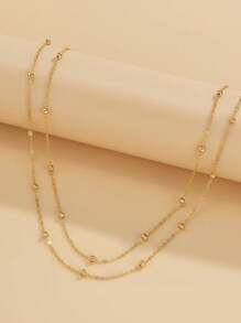 European And American Stylish Pearl Layered Long Sweater Chain, Minimalist & Versatile Women Necklace