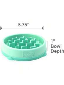 Fun Feeder Slo Bowl Slow Pet Feeder Bowl For Dogs In Mint Plastic - 作為 - 查看 7