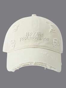 返校时尚男女情侣棒球帽，刺绣，做旧，街头风，超大宽檐，软帽冠，太阳帽， - 彩色 - 查看 3