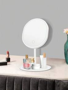 LED Lighted Makeup Mirror, 3 Lighting Modes, Touch Control, Portable Stand, Foldable & Compact, Travel Makeup Mirror, Rechargeable High-Capacity Battery, Portable LED Makeup Mirror, Great Christmas Gift For Women - Multicolor - View 5