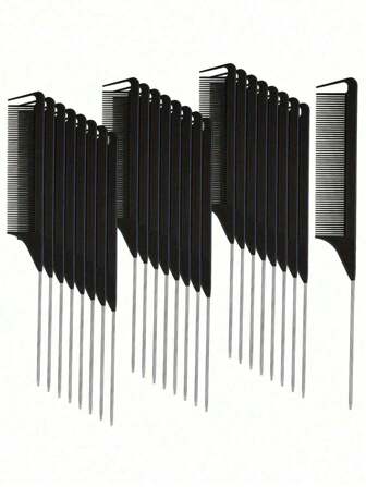 10pcs Hair Coloring Tinting Pointed Tail Comb, Hair Brush, Comb, Hair Tools, Hair Products And Accessories For Barber Salon Beauty Travel Essentials, Hair Styling Kit, Hair Tool Kit, School Stuff, Hair Accessories ,Hair Styling Tools
