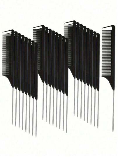 10pcs Hair Coloring Tinting Pointed Tail Comb, Hair Brush, Comb, Hair Tools, Hair Products And Accessories For Barber Salon Beauty Travel Essentials, Hair Styling Kit, Hair Tool Kit, School Stuff, Hair Accessories ,Hair Styling Tools