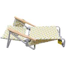 FENGSEN Reclining Beach Chair With 5 Positions And Awning – Aluminum Folding Chair With Wooden Armrests, Cup Holders, And Storage Bag, Ideal For Beach, Camping, And Garden - Kem Dứa Nhiệt Đới - Xem 6
