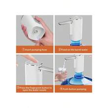 Portable Foldable Electric Water Pump Dispenser, Adjustable Flow Rate - USB Rechargeable, 800mAh Lithium Battery, Suitable For Household Use, Perfect Holiday Or Valentine's Day Gift, Home Water Dispenser | Modern Pump Design | USB Rechargeable Pump