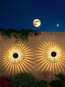 1/2/4 - Piece Solar Peacock Projection Lights, LED Wall - Lights, Plastic Toggle Controller, Nickel - Battery, Perfect For Decorating Gardens, Lawns, Terraces, Stairs And Birthday Parties.