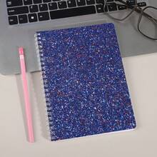 1pc A5 Colorful Sequin Spiral Notebook, Fashionable High-Quality Student Blank Journal