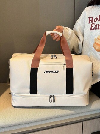 Sac de voyage de week-end pour femmes, sac de voyage pour articles personnels avec compartiment à chaussures, sac de voyage de nuit avec poche humide et sac de toilette séparé, sac de sport, sac de rangement extensible, amélioration