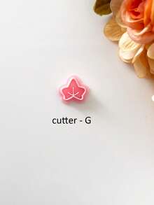 Autumn Mini Leaf Shaped Soft Clay Cutter, Suitable For Thanksgiving, Leaf Pattern Embossing Mold, Soft Clay Earring Cutter, Soft Clay Earring Stamp Making Tool, Soft Clay Jewelry Making Set, Soft Clay Earring Mold - Pink - View 16