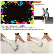 Fundal Banner Neon Splash - Fundal din Poliester pentru Petrecere - Design Vibrant cu Stropi de Vopsea, Potrivit pentru Ocazii Generale, Nu Necesită Electricitate - Disponibile în Mai multe Dimensiuni