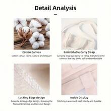 Happy Birthday Axolotl With Cake And Balloons Canvas Tote Shoulder Bag - 米色 - 查看 4