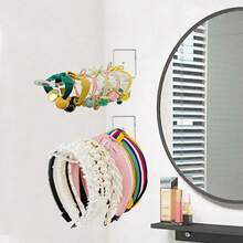 Bigfety Acrylic Headband Holder Wall, 6 Pack Clear Hanging Headband Organizer Storage For Girls Women - Clear 3PCS - 查看 5