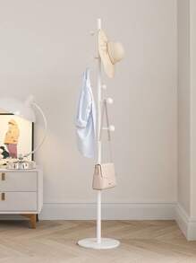 1pc Marble Baseball Jersey Hanger, Marble Floor-Standing Coat Rack, Luxury Cream Color Clothes Rack, Bedroom Floor Coat Hanger, Small Freestanding Garment Organizer, Creative Minimalist Coat Rack