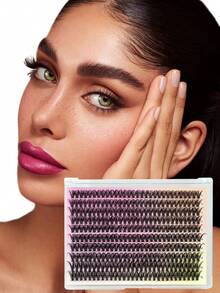 300 Peças Conjunto de Extensão de Cílios Falsos de Alta Capacidade Rolo C 10-16mm Comprimento Misto Cluster de Cílios Falsos Naturais, Macios e Leves, Reutilizáveis, Usados para Criar Maquiagem Perfeita para Festas, Múltiplos Estilos para Escolher, Clusters de Cílios, Clusters de Cílios, Cílios Individuais, Cílios, Cílios Falsos