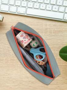 Customized Pencil Case, Personalized Silicone Pencil Bag With Name, Multiple Colors, Large Capacity, Zipper Design, Soft And Easy To Clean, Suitable For Back To School Season, College, Student Personalized Gift