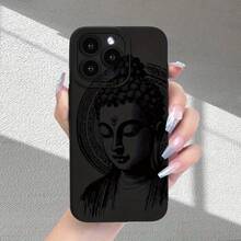 Funda de Teléfono con Patrón de Buda Textura Mate de Alta Gama Nueva  Caliente Protección Completa de Cámara Antigolpes Antihuellas Compatible con 16/15/14/13/12/11/X/XR/XS/8//SE Mini Plus Pro Serie Adecuada para Regalar a Familiares y Amigos - Colores mixtos - Ver 2
