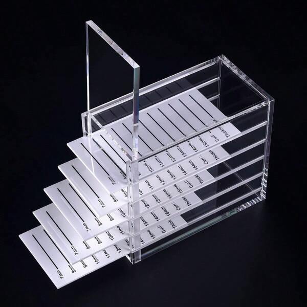 YMSLash Organizers And Storage Small 5Layer Lash Trays For Lash Extensions Transparent Lash Tray Organizer Eyelash Storage Box.