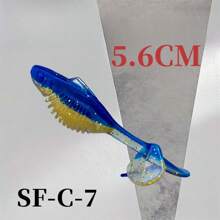 10PCS Dual Position Switch Twist Fish Lure Soft Lure T Tail Curl Tail Line Freshwater Float