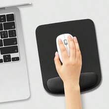 1 Pc Leather Mouse Pad Is Waterproof, Stain Resistant, Easy To Clean, Simple And Delicate In Business Office Style. The Surface Of The Mouse Moves Smoothly, And The Anti Slip Bottom Is Not Easy To Slide, Improving The Texture Of Office Work - 黑色 - 查看 4