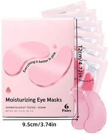 6/24pcs Hydrating Collagen Gel Eye Patches | Brightening Under Eye Gels For Tired-Look & Moisture Boost - 彩色 - 查看 2