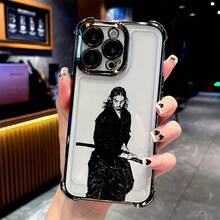 Funda de Teléfono Anime Samurai Japonés Compatible con 17 16 15 14 13 12 11 Pro X XR XSMAX 8 23 Plus, Cubierta Trasera Transparente Suave a Prueba de Golpes - Colores mixtos - Ver 7
