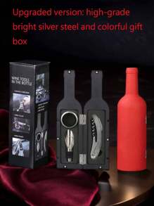 3/5 Pcs Luxury Stainless Steel Bottle Opener Gift Set With Gift Box, Suitable For Party Decor, Clubs, Restaurants & Home Use - Ideal Gift For Holiday Celebrations, Birthdays
