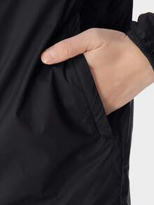 CAMEL CROWN 男士轻便防晒夹克夏季透气凉爽感觉夹克户外钓鱼服装 - 幻影黑 - 查看 3