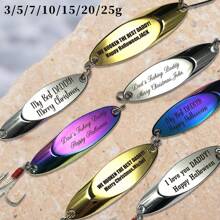 1/3/5 件定制文字雕刻鱼饵,个性化鱼饵,送给他的钓鱼礼物,父亲节礼物,送给丈夫的礼物,送给男朋友的礼物,适合日常钓鱼、运动钓鱼和海钓,可用于钓鲷鱼、欧洲鲶鱼、梭子鱼和大口黑鲈 - 彩色 - 查看 11