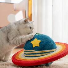 1pc Rainbow Woven Ball & Star Shaped Cat Scratching Board, Durable Non-Shedding Self-Grooming Scratch Toy Set - Cat Planet - View 7