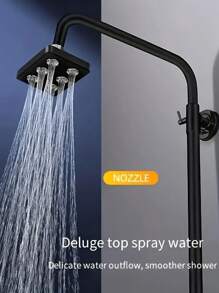 1 szt. kwadratowa głowica prysznicowa wysokociśnieniowa, trwała plastikowa głowica prysznicowa montowana na ścianie, najmocniejszy natrysk oszczędzający wodę, otwór natryskowy w kształcie dziurki od klucza, idealna do łazienki w domu, hotelu, apartamentu, nowoczesnego wystroju łazienki w stylu boho, nowoczesnej łazienki, łazienki w domu, kampera, modnego akcesorium łazienkowego i letniego prysznica, ciesz się luksusowymi doznaniami kąpielowymi