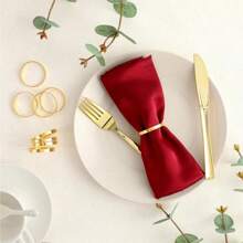 6pcs/12pcs Metal Napkin Rings, Simple Gold Napkin Holders For Men And Women, Reusable For Family Gatherings, Banquets, Minimalist Napkin Buckles For Table Setting, Party Festive Supplies.