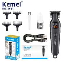 Recortadora Profesional Daling DL0046 con Pantalla LED, Diseño Compacto de 17 cm y Carga USB Rápida - Negro - Ver 1