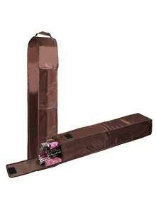 1pc Packaging Paper Storage Bag, Gift Wrapping Paper Organizer, Black Oxford Cloth Packaging Paper Storage Box With Pocket, Foldable Packaging Paper Rack, Home Storage & Organization Supplies - Brown - View 2