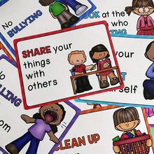 15pcs A4 Classroom Rules Posters - Preschool Classroom Rules Posters - Classroom Rules Behavior Education Posters