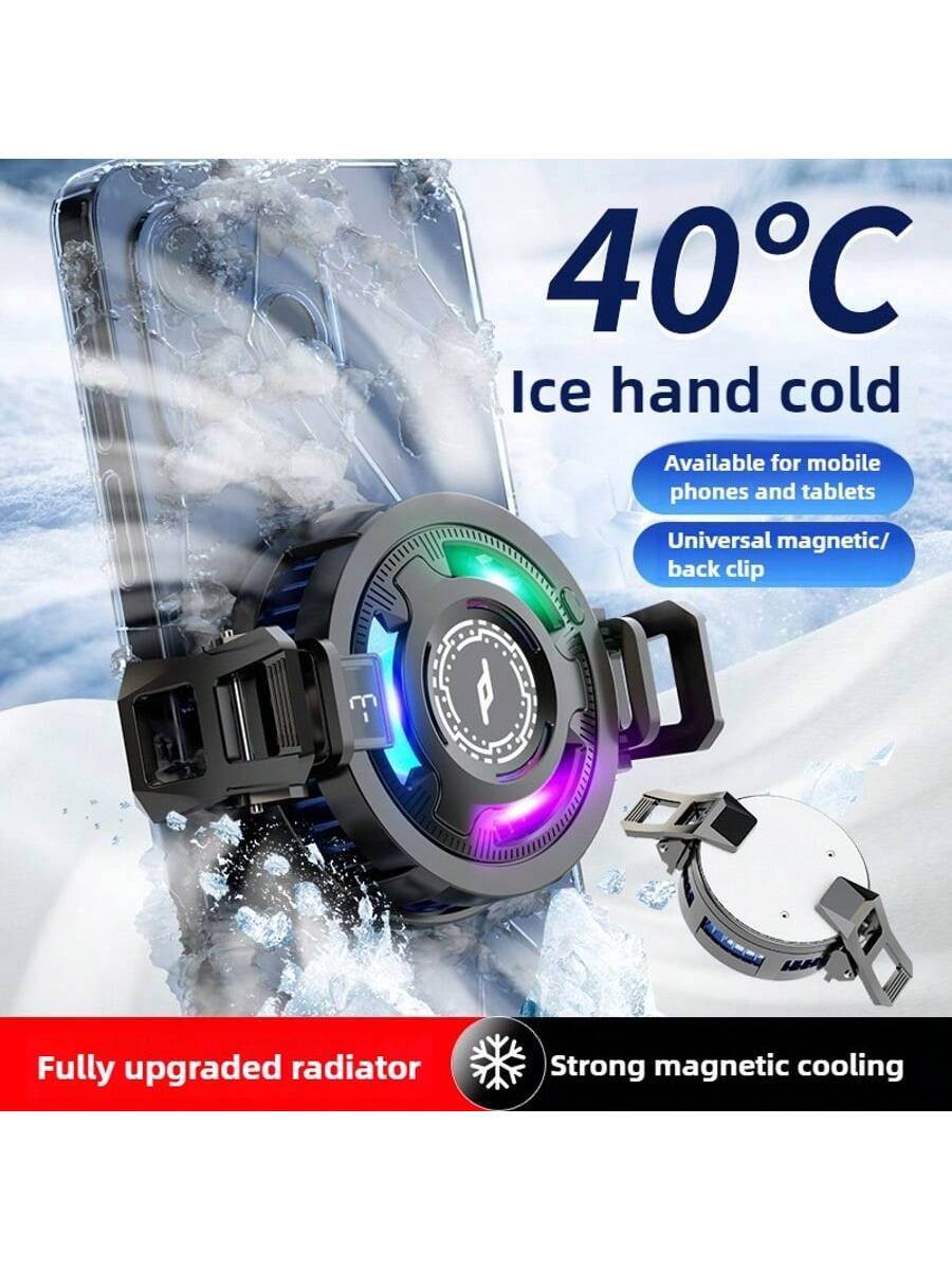 RAF مقطع الظهر المغناطيسي Universal 2 in 1 Memo CX08 CX07 Phone Pooler Semiconductor التبريد المبرد تجميد المبرد لـ iOS Android ، وهو جهاز تبريد للهاتف المحمول مع تأثير صقيع مغناطيسي ، مما يقلل من درجة حرارة الهاتف المحمول | مقاس: أبيض