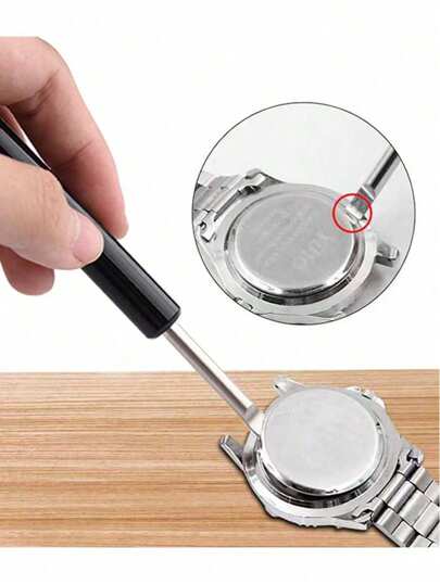 1pc Watch Back Case Opener Knife Clock Watch Battery Change Press Back Case Remover Pry Knife Metal Repair Tool