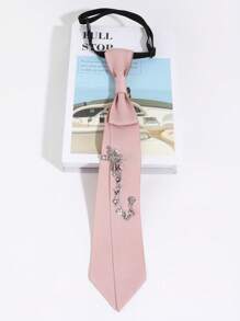 1 Stück Vintage Strass-besetzte Sterne, Mond, Sternenlicht/Kreuz abnehmbare Schleife, einfarbige leicht zu tragende Krawatte, geeignet für Lässig, Business, täglichen Gebrauch