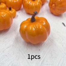 1 件逼真的迷你南瓜，优雅的南瓜装饰，适用于家庭、户外、花园、乡村、活动道具、万圣节装饰桌面装饰家居装饰秋季装饰房间装饰秋季装饰