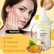 Turmeric Brightening Serum 30ml / 1.01 Fl.Oz – Hydrating & Firming Facial Essence, Fades Dark Spots & Fine Lines, Anti-Wrinkle, Smooth & Nourish Skin, Perfect For Travel & Wedding Gift Sets - Yellow - View 4