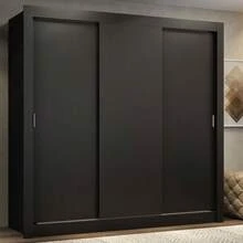 Ropero Closet Madesa Lyon 3 Puertas 2 Cajones Color Negro - Negro - Ver 2