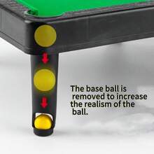 1 件迷你桌面台球桌便携式套装，室内小型互动台球游戏适合派对、娱乐和缓解压力（盒装） - 彩色 - 查看 6