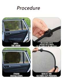 2 piezas Parasol para coche, Cortina para parabrisas delantero del coche, Protector de calor reflectante de aluminio para la ventana trasera, Parasol, Aislamiento de refrigeración, Uso general automotriz, 100cm*50cm