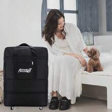 NetHong Men's Large Expandable Foldable Suitcase Collapsible Rolling Travel Luggage Bag,60*40*20cm - Black (small) - View 11
