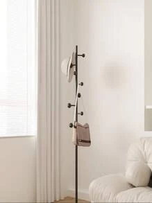 1pc Marble Baseball Jersey Hanger, Marble Floor-Standing Coat Rack, Luxury Cream Color Clothes Rack, Bedroom Floor Coat Hanger, Small Freestanding Garment Organizer, Creative Minimalist Coat Rack