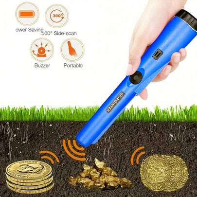 Handheld Metal Detector Probe, Waterproof GP Pointer, Treasure Hunting Locator Detector, Suitable For Adults & Teenagers - Orange-Black-Blue, Christmas, Christmas Eve, Father's Day Gift