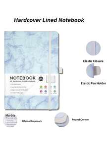 Unisex Lined Notebook, Marble And Rough Surface Journal, Hardcover Leather Material, With Pen Holder, Resistant Cover Tech Softcover Composition Journal Notebook Light Notepad Supply For Stylish Women Men Daily Use Home Decor,Preppy Style Lined Journal, Back To School Decorations,Suitable For Work, Notes, Travel, School, Etc.