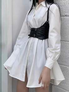 1 件女式黑色紧身胸衣弹性腰带腰带可拆卸肩带腰部训练器配件女士适合西部牛仔女牛仔乡村服装复古黑色腰带女式紧身胸衣腰带，腰部训练器腰部塑形，用于腰部瘦身和收腹控制万圣节服装 - 黑色 - 查看 20