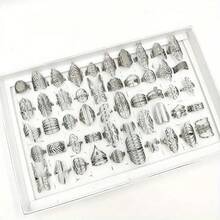 10pcs Set Fashionable Hollow Stainless Steel Rings For Women, Punk Hip-Hop Mixed Styles Couple Finger Rings For Party Wedding Daily Wear, Jewelry Accessories Best Gift, Random Delivery - Silver - View 11