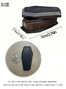 5 件万圣节棺材装饰盒，恐怖迷你棺材装饰品，适用于家居装饰、鬼屋道具、恶作剧用品 - 适合作为万圣节礼物和节日家居装饰、季节性万圣节装饰 - 彩色 - 查看 3