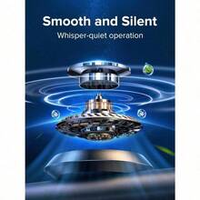 2pcs Solar Car Air Freshener DIY Ential Oils UFO SolarPowered Auto Rotary Diffuser Natural French Fragrance Cologne Ocean Two Oils Aluminum Alloy Dashboard Aromatherapy Freshener - 鋁合金 - 查看 2